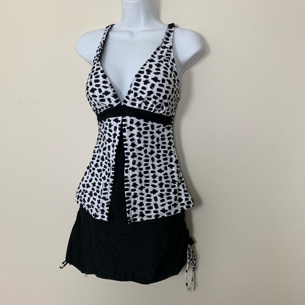 5⭐️ Leopard Print FlyAway Tankini Skirt Swimsuit - Picture 5 of 7